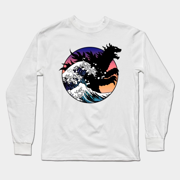 Shadow of the Great Wave Long Sleeve T-Shirt by Doc Multiverse Designs